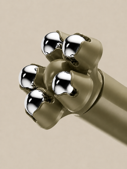 Cooling spheres attachment close up, Sage Olive