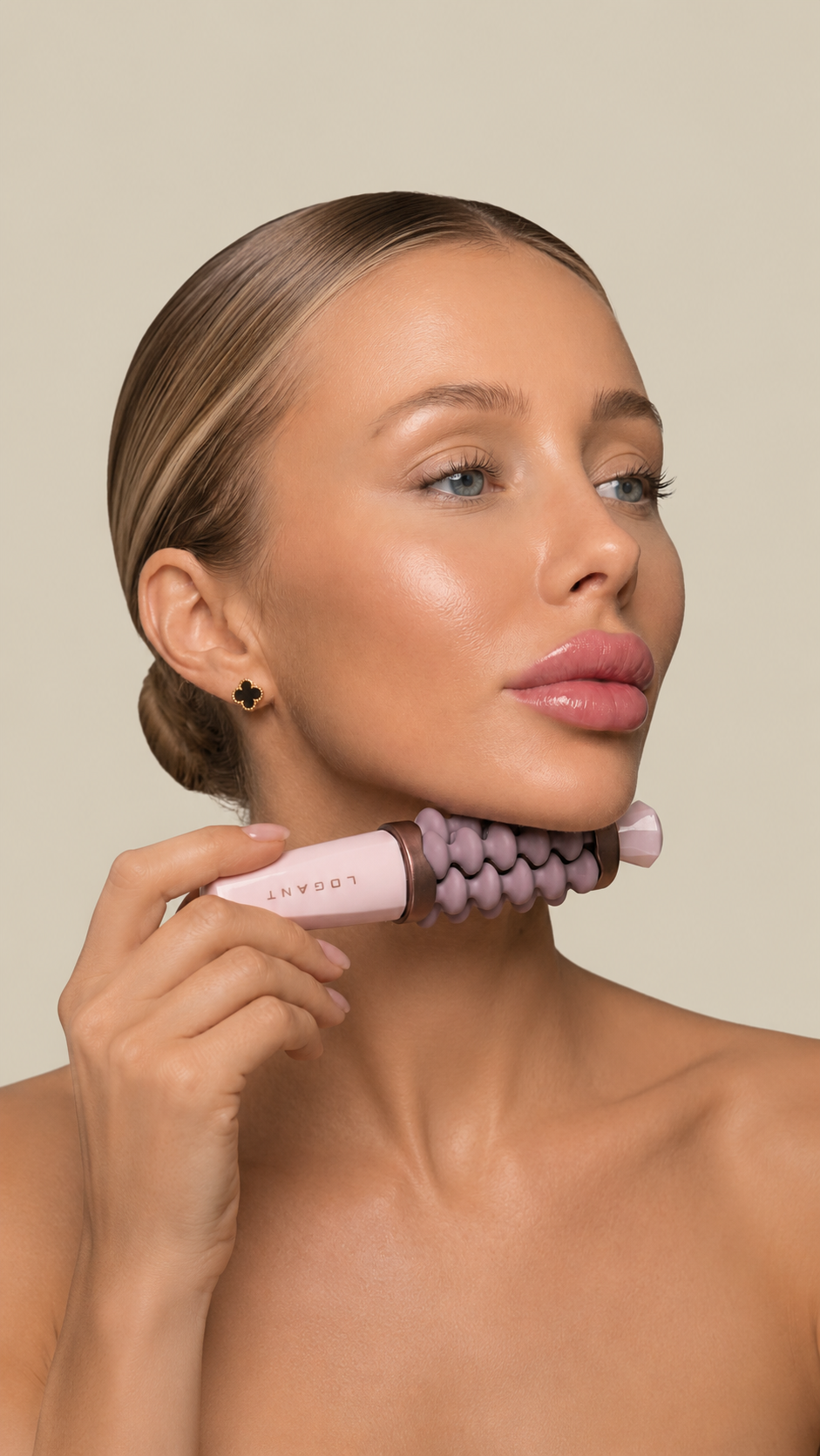 Working the neck and jawline