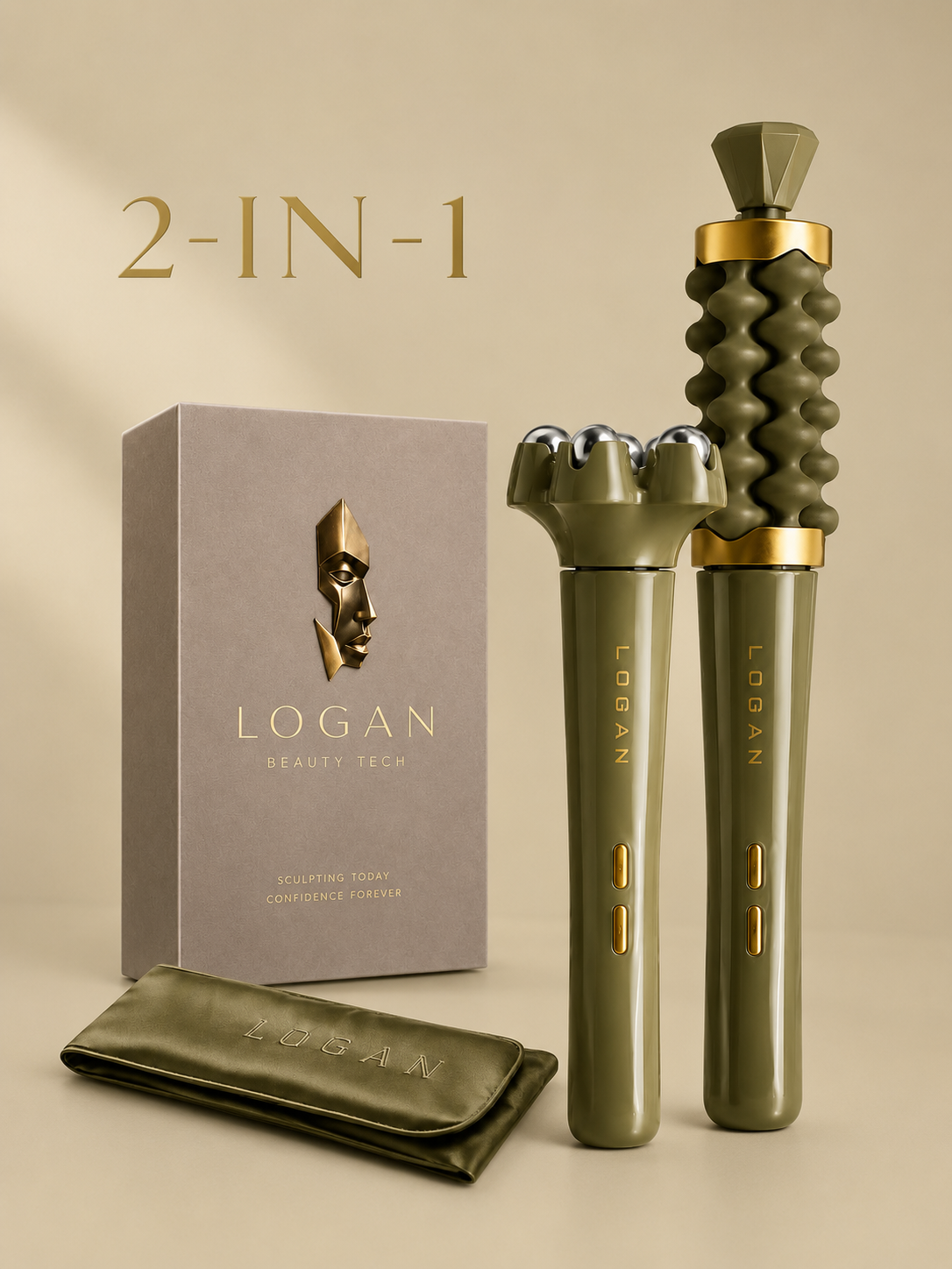 LOGAN EndoSculpt Sage Olive with gift box and silk pouch